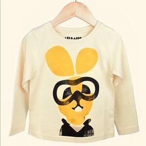 organic long sleeve graphic tee 4-5T
